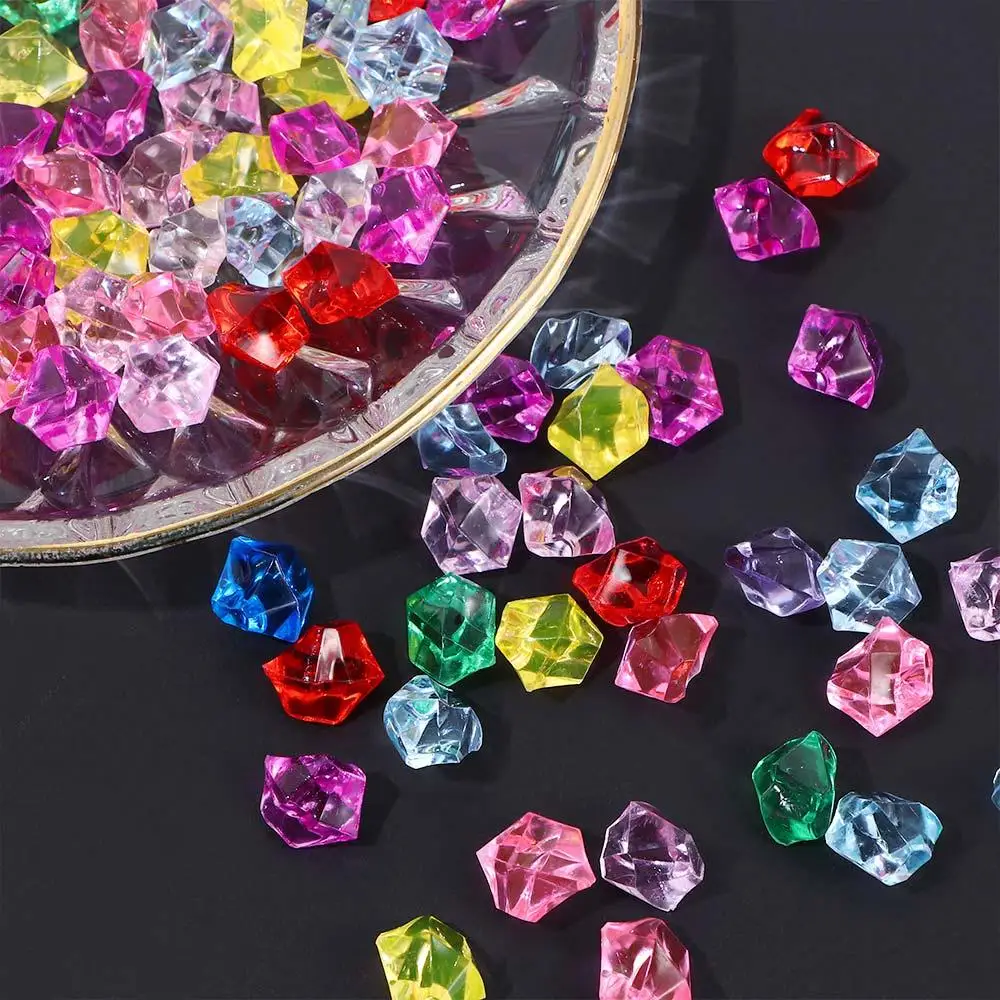 Acrylic 1.4*1.1cm Fish Tank Decoration Crystal Ice Cubes DIY Craft Ornaments Vase Filler Cobblestones Artificial Stones Pebbles