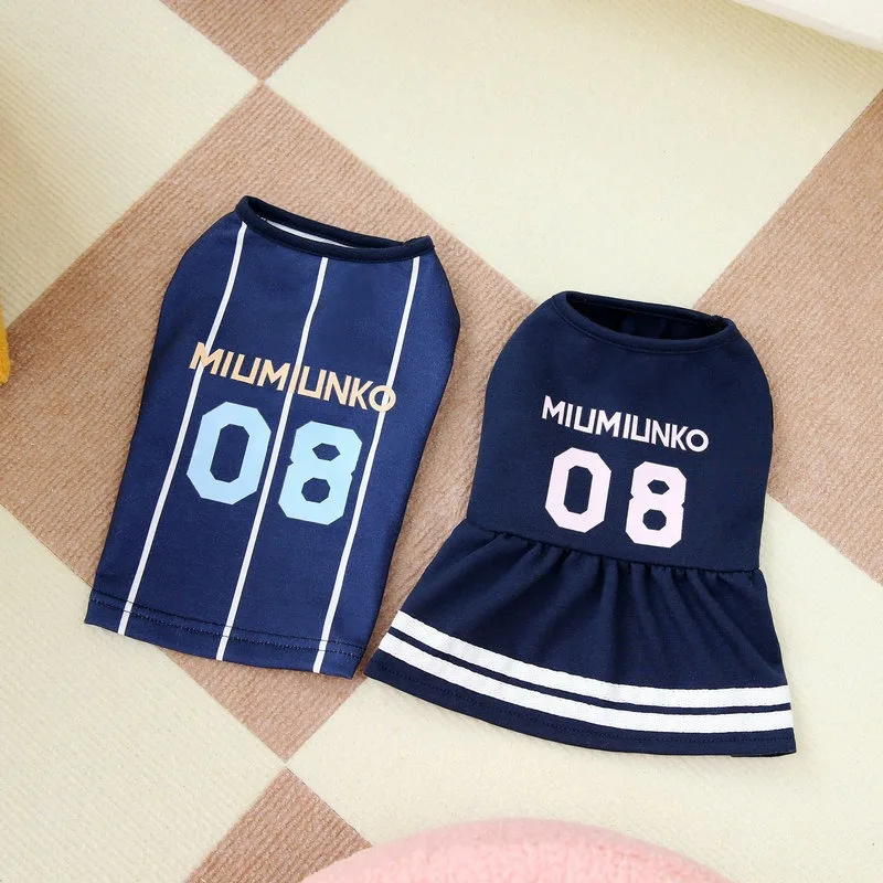 Pet Couple Clothes Spring Summer Teddy Basketball Team Jerseys Puppy Mesh Vest Yorkshire Dress Fashionable Dog Clothes