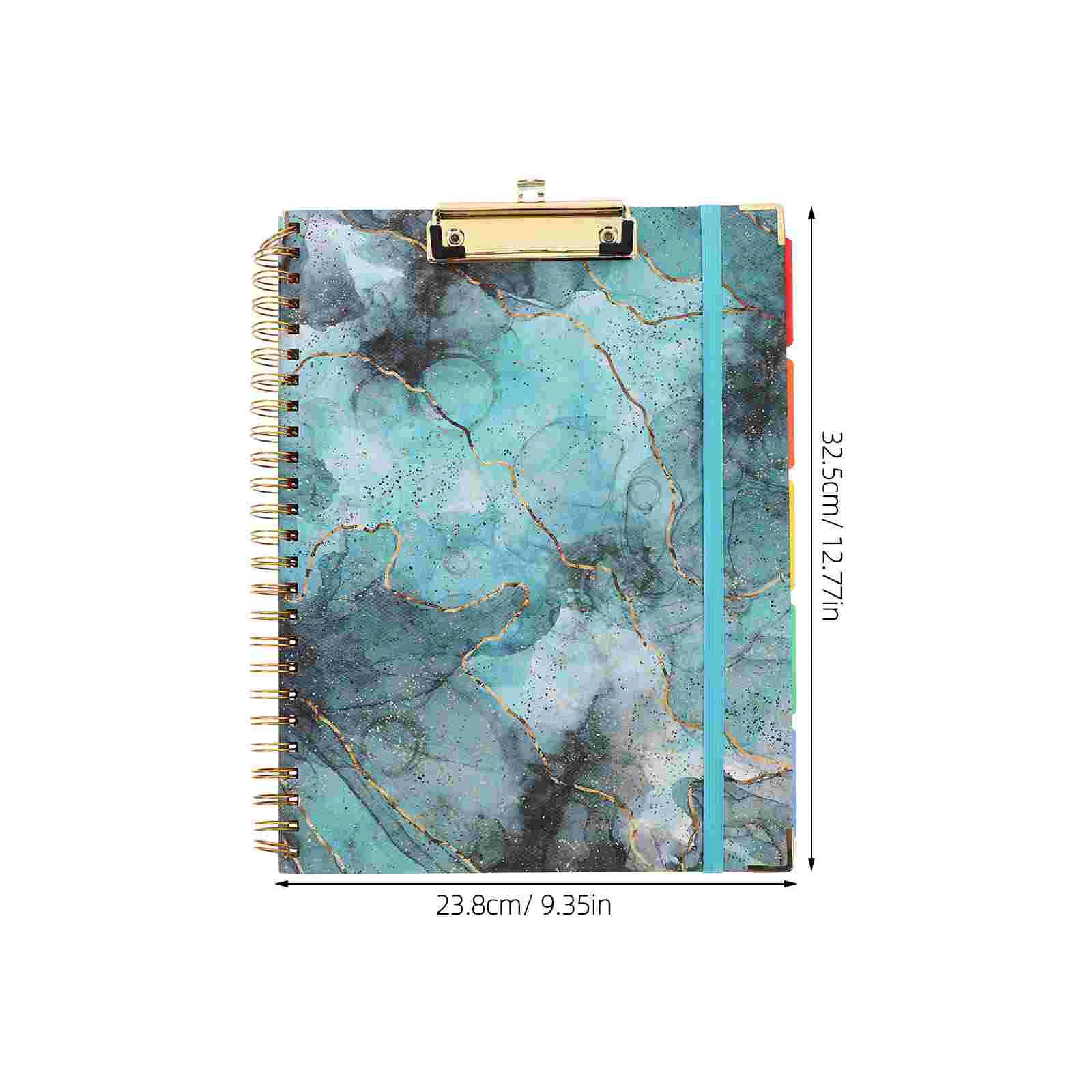 Spiral Splint Office Notepad Folders 3250X2380X200CM Paper Clipboards with Notebook Multifunctional