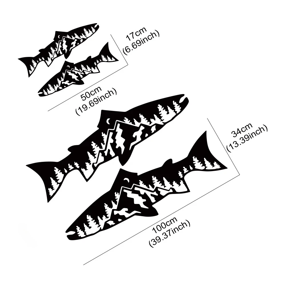 Graphics Forest Fish Decor Sticker Car Body Decoration Van Camping Rv Motohome Caravan Motor Vehicle Auto Tuning Accessories view 5