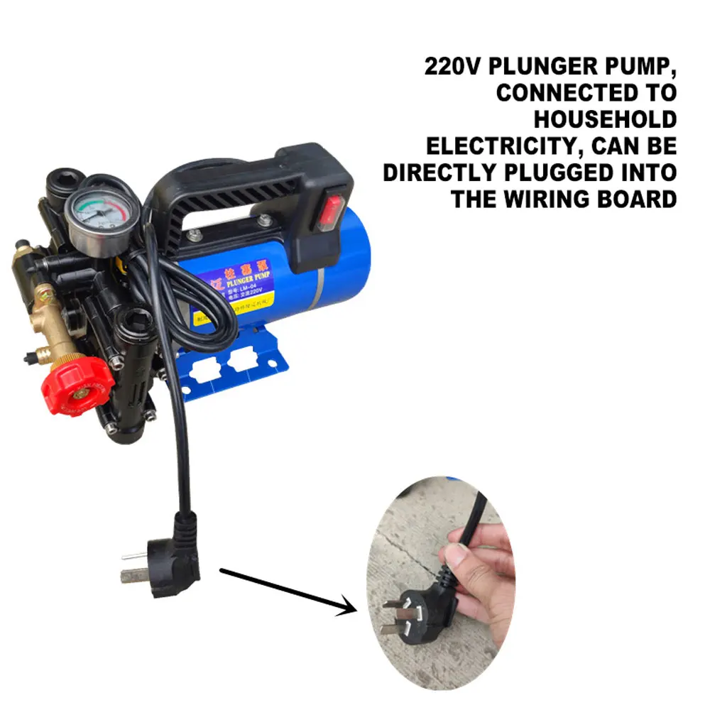 12V 24V 48V 60V 220V Portable plunger pump Electric sprayer double-cylinder high-pressure fruit tree medicine pump 16L/min