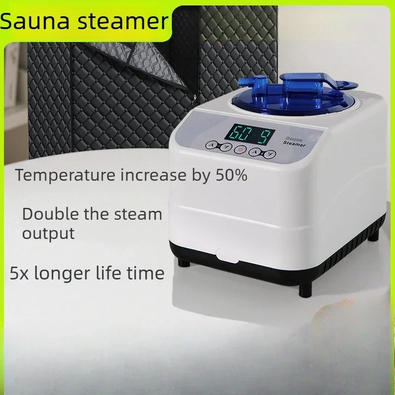 Durable1350W Large Capacity Steam Engine Home and Commercial Steam Fumigator, Wooden Barrel Sauna Box Accessories Fumigation Pot