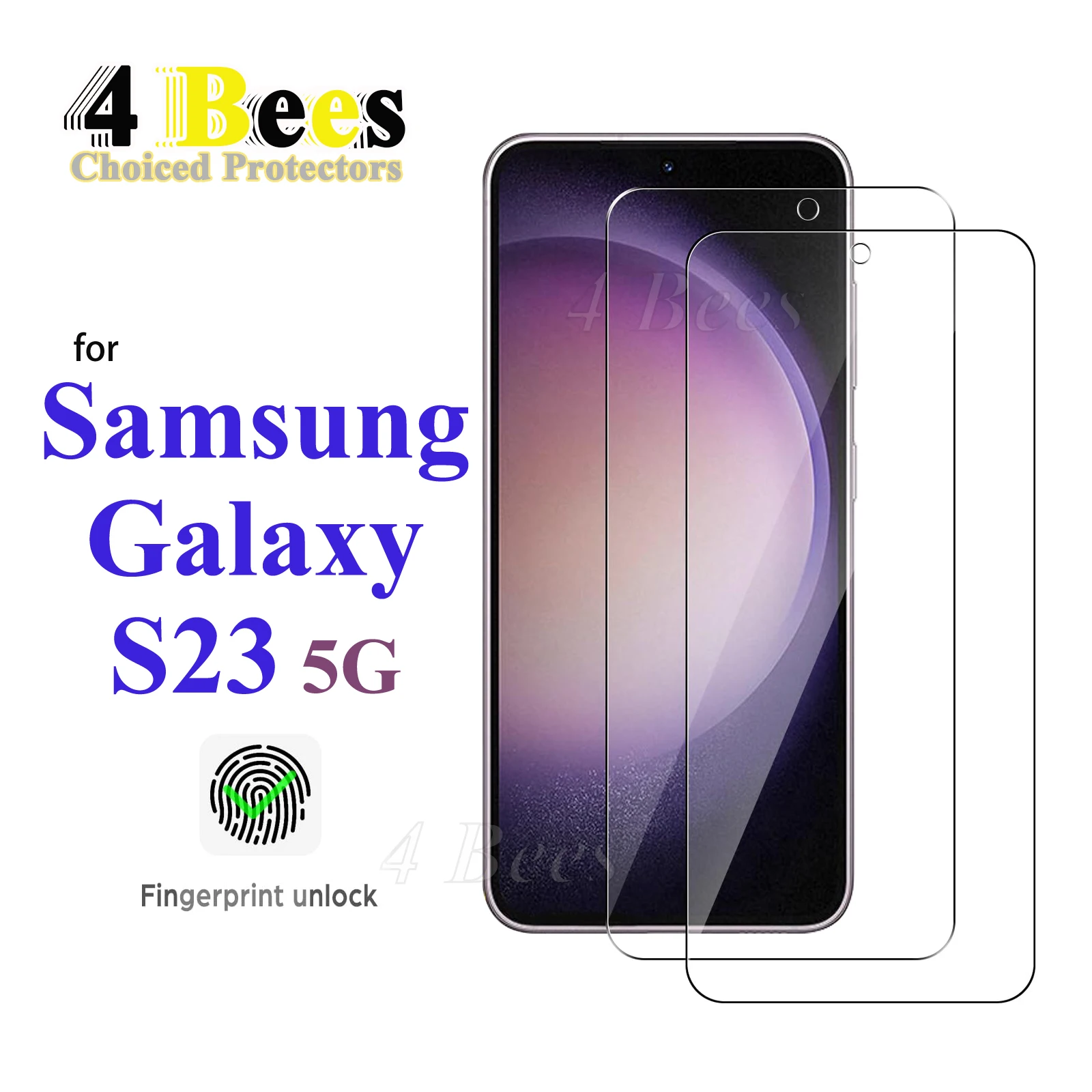 2-5 uds vidrio templado para Samsung Galaxy S23 5G Protector de pantalla Mica protectora funda de aluminio alta amigable plana