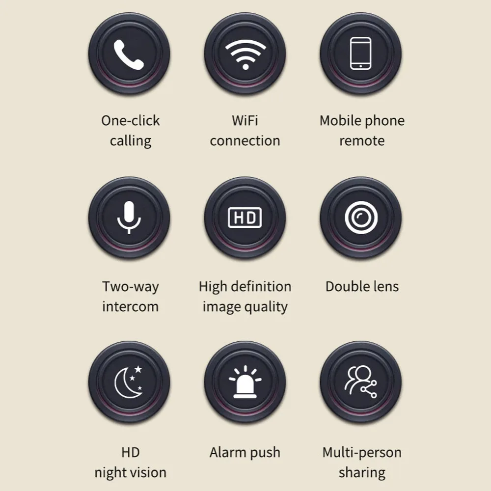 360 °   Cámara de vigilancia WiFi inalámbrica visión nocturna conversación bidireccional WiFi cámara interior intercomunicador de voz alta definición