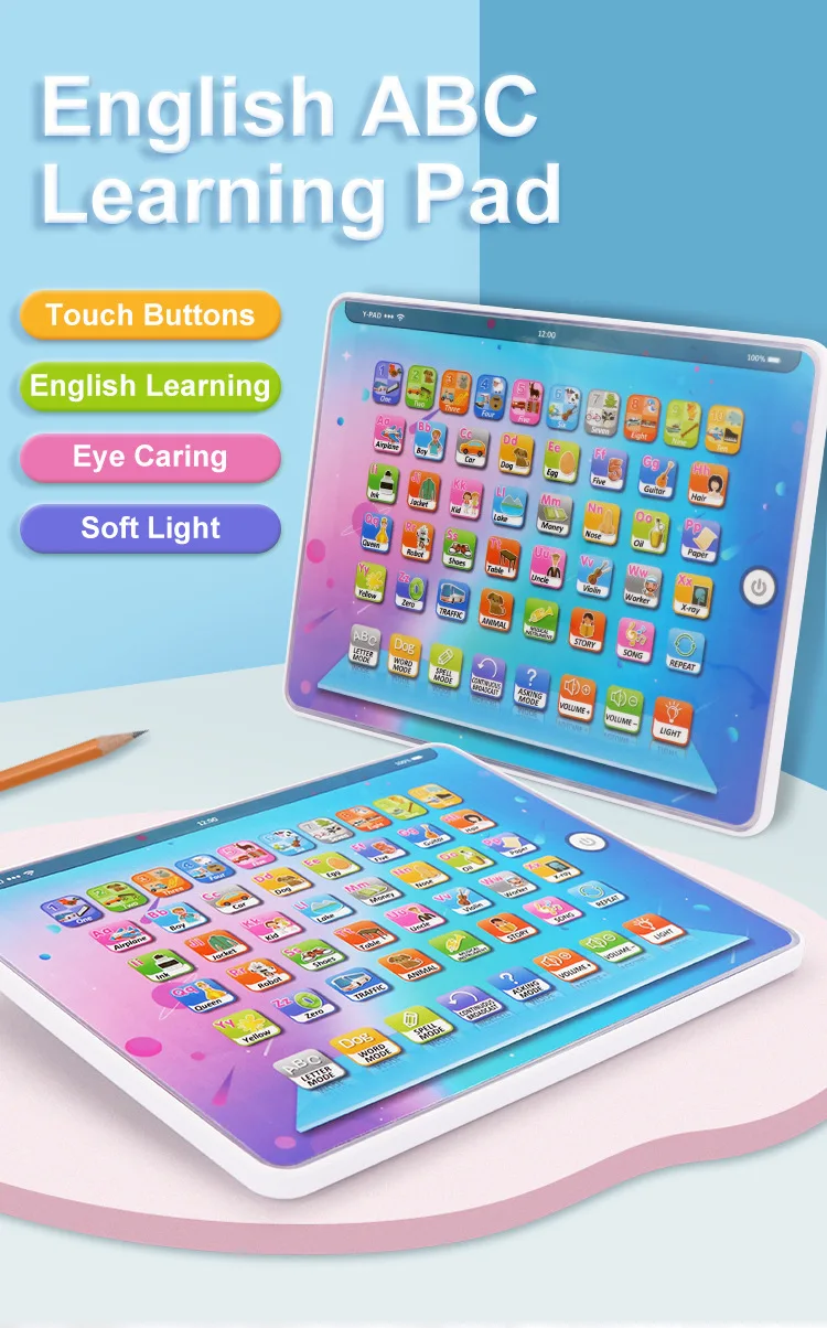 English Letter Learning Machine Touch Early Education Machine Children's Toy Song Story Point Reading Book