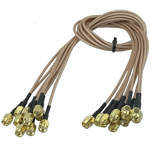 Enchufe macho SMA RG316 a enchufe macho SMA, conector Coaxial RF, Cable de puente Pigtail, terminales de Cable de 5CM ~ 5M