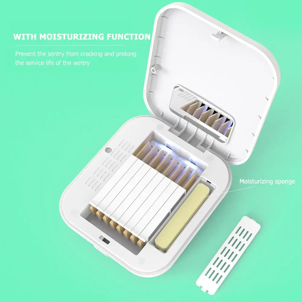8-Fach Elektrische Mundstück-Box Wiederaufladbare Saxophon-Mundstück-Desinfektionsbox für Musikinstrumente