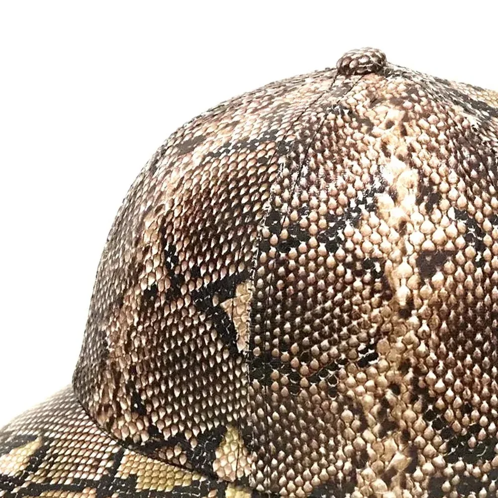 Бейсбольная кепка с принтом змеиной кожи, регулируемая, высокое качество, шляпа дальнобойщика для папы, мужская и женская, солнцезащитный козырек, солнцезащитные кепки в стиле хип-хоп Gorras, унисекс
