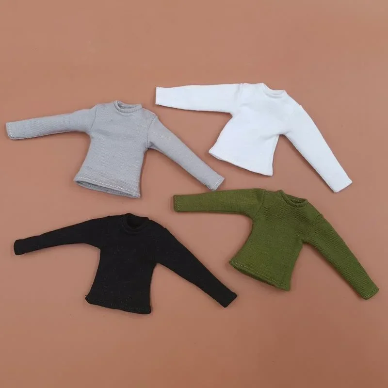 

1/12 Scale Fashion Trend Long Sleeve T-shirt Male Soldier Shirt Clothes for 6in Action Figure Accessories Doll Toy