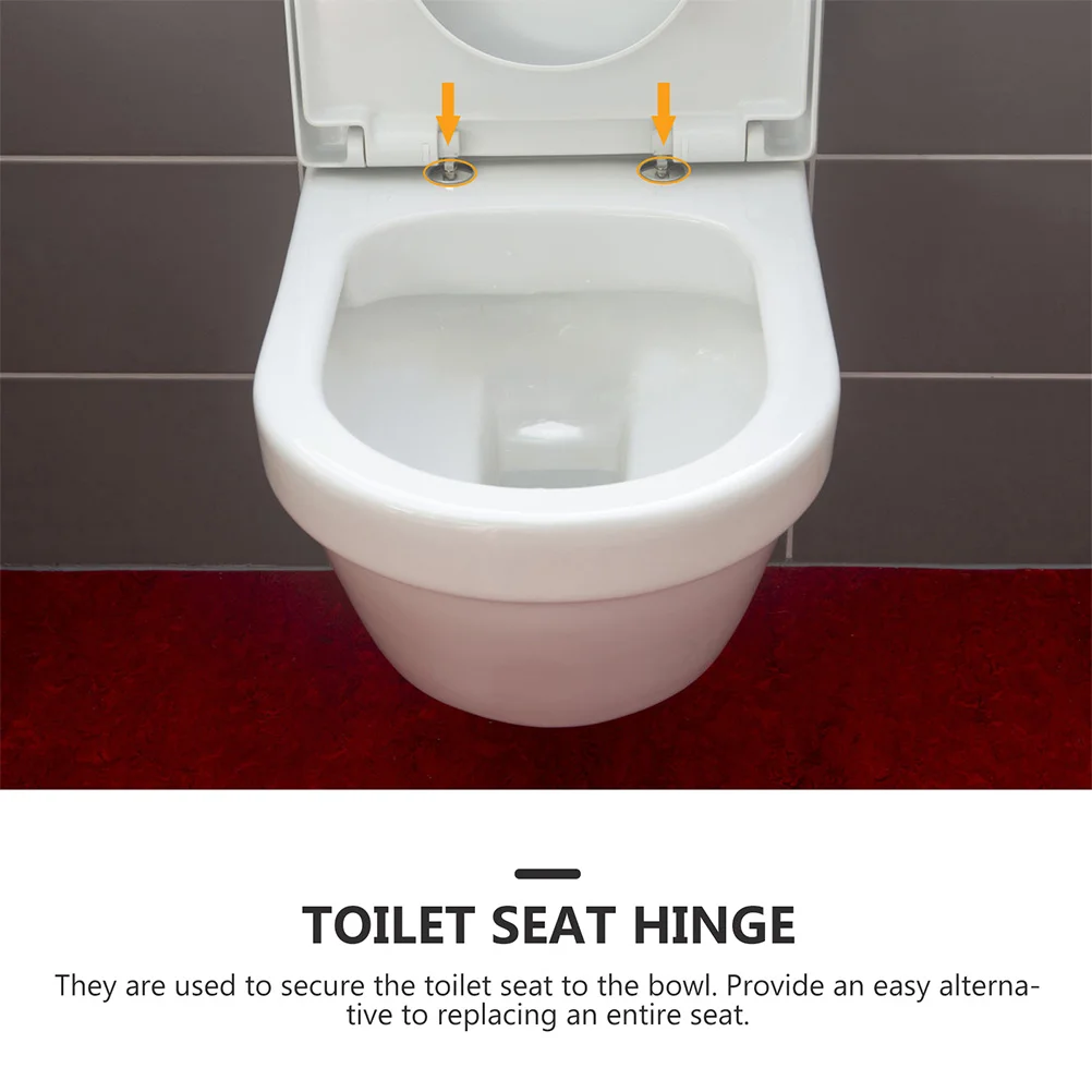 

2Sets Toilet Seat Hinge Fixing Stainless Steel Repair Replacement Quick Release Screws Bolts Fixings Parts Toilet Seat Hinge
