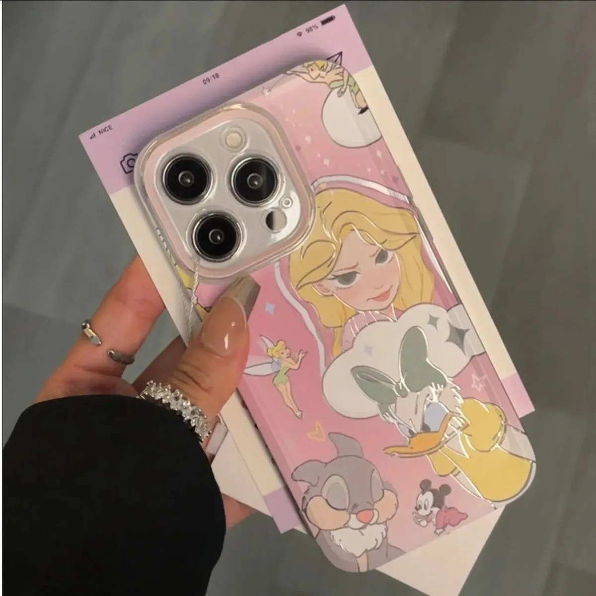 حافظة حماية ناعمة شفافة لهاتف آيفون 15 13 12 11 14 Pro Max XS XR 7 8 Plus X SE Coque من كارتون ديزني إلسا