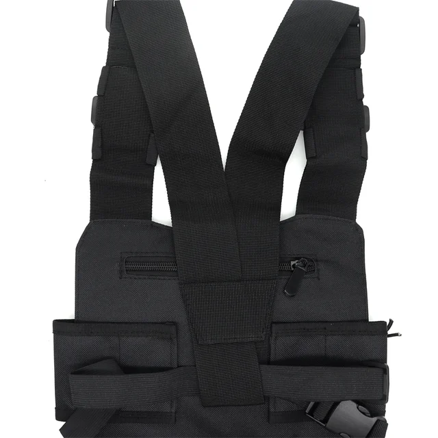 Ham Radio Hip Hop Front Pack West Wist Pouch Holster Vest Men Tactical Chest Rig Bag for Wouxun Baofeng UV-5R UV-82 bf-888S 5 Ham Radio Hip Hop Front Pack West Wist Pouch Holster Vest Men Tactical Chest Rig Bag for Wouxun Baofeng UV-5R UV-82 – view 5