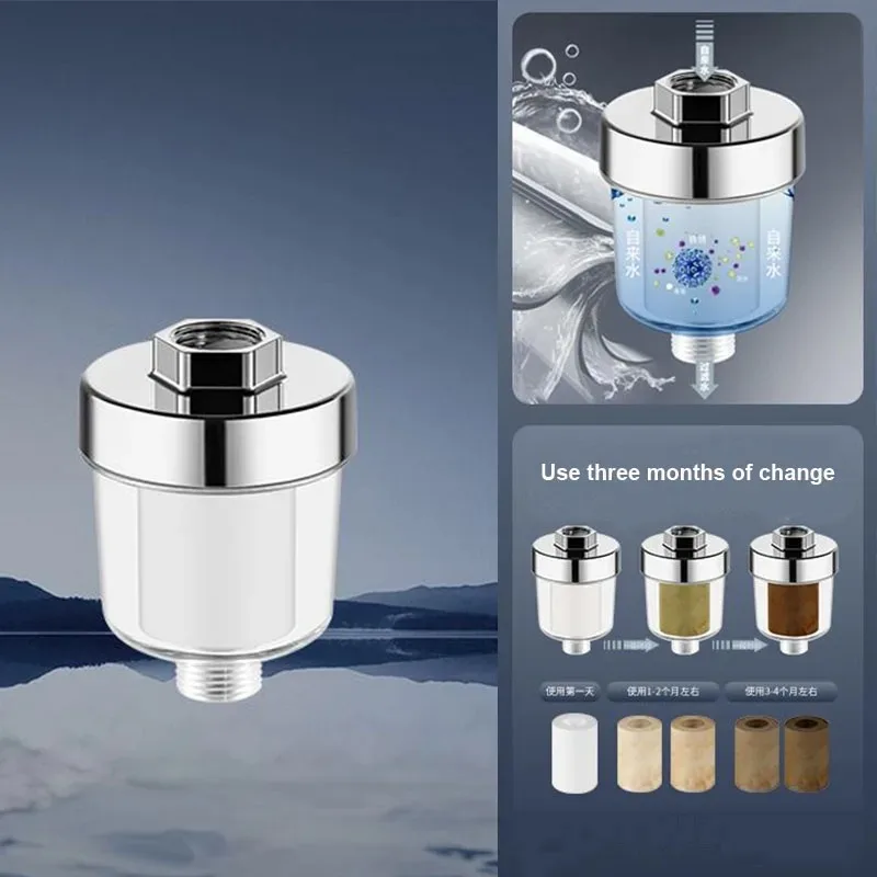 Universal Shower Filter with PP Cotton Cartridge – Household Water Purifier for Chlorine Removal, Hot Water Heater Pre-Filter
