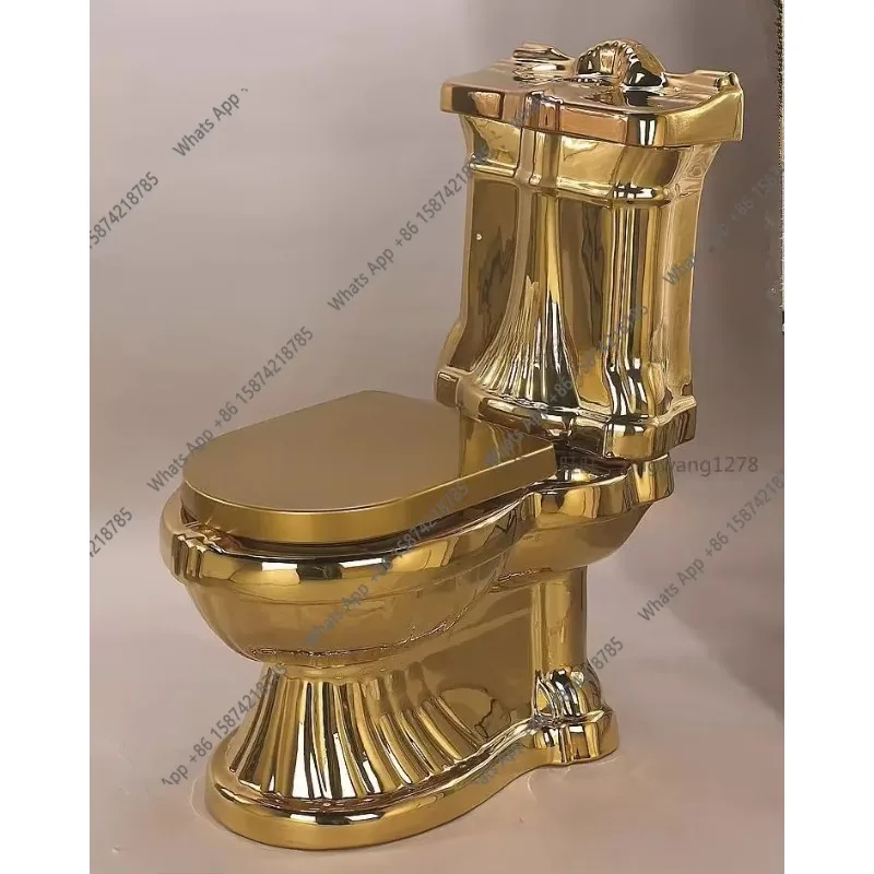 X65 European Pure Gold Toilet Color Gold Toilet Embossed Local Tyrant Gold Toilet Designer Model