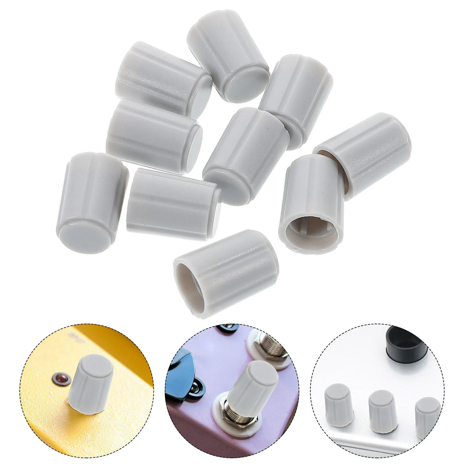 

10Pcs Plastic Guitar Volume Control Knob Caps Potentiometer Replacement for Electric Bass Guitar Accessories Parts