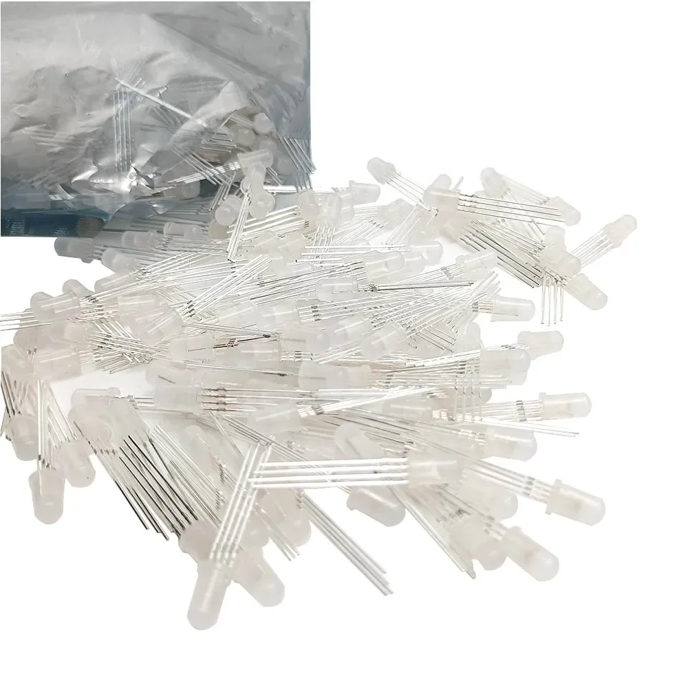 1000Pcs 4pin 5mm RGB Led Diode Llumination Light Tri Color Circular Common Anode Led F5 LED Red Green Blue