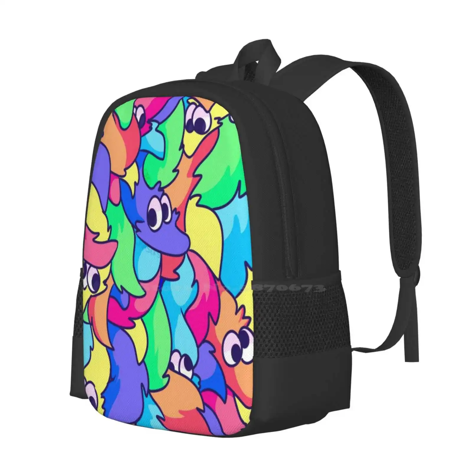 Worm-A-Palooza Hot Sale Backpack Fashion Bags Furry Furries Worm On The String Hip Cool Cute Rainbow Multicolor Rad Ufochasers