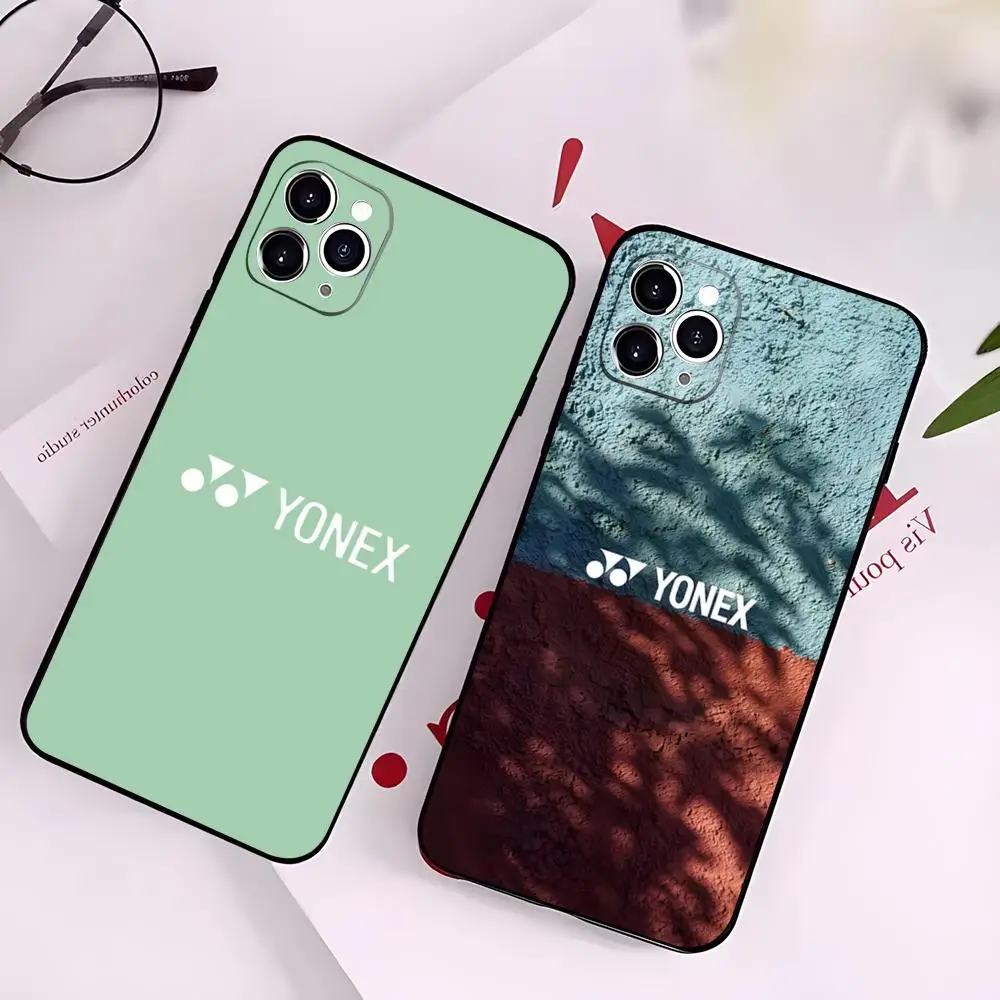 Funda de Silicona con Logotipo Y-YONEX-ES para iPhone 17 Pro Max, 16, 15, 14 Pro Max, 13, 11 Air Plus