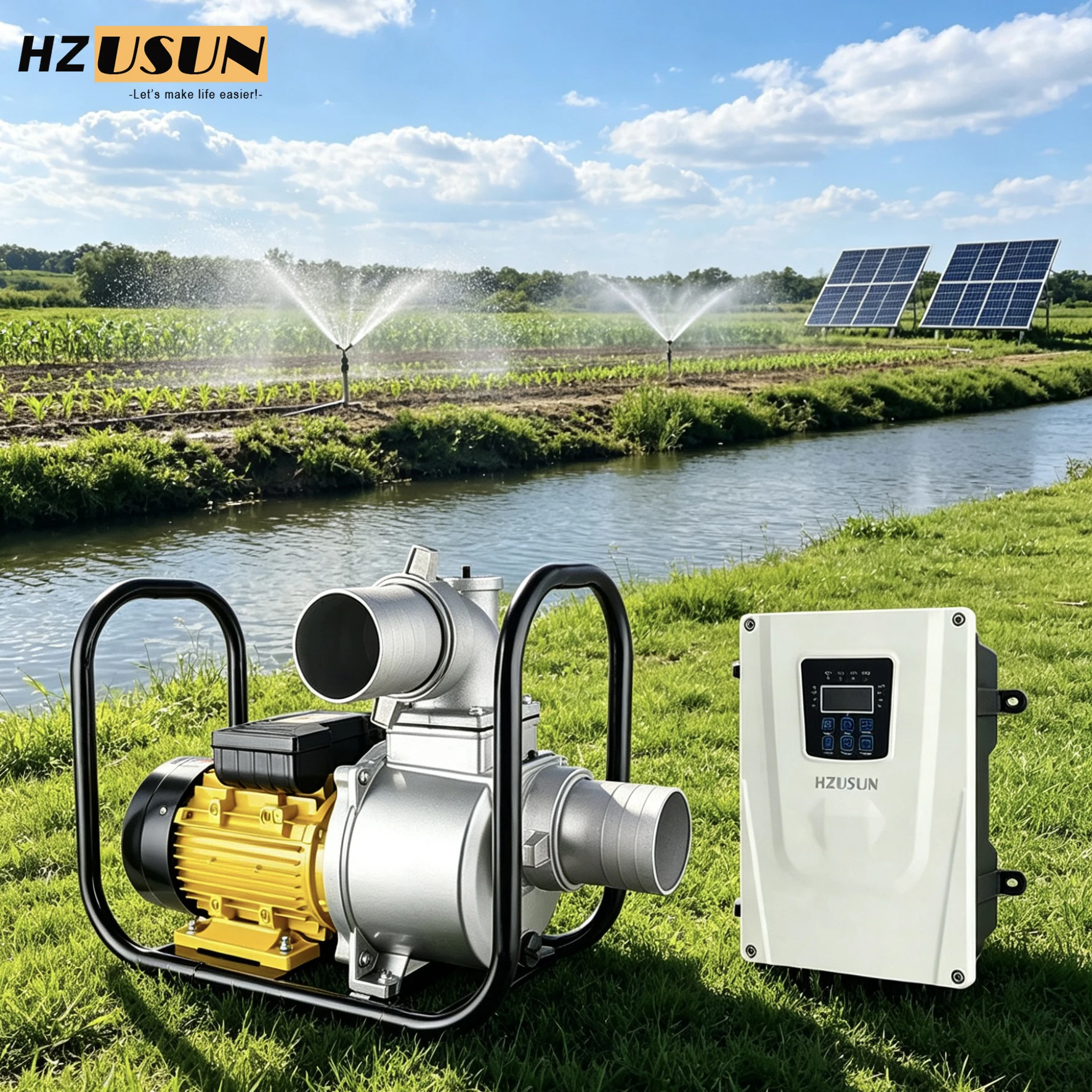 3KW Solar Surface Self Priming Centrifugal Water Transfer Irrigation Pump High Efficiency Suction Pump