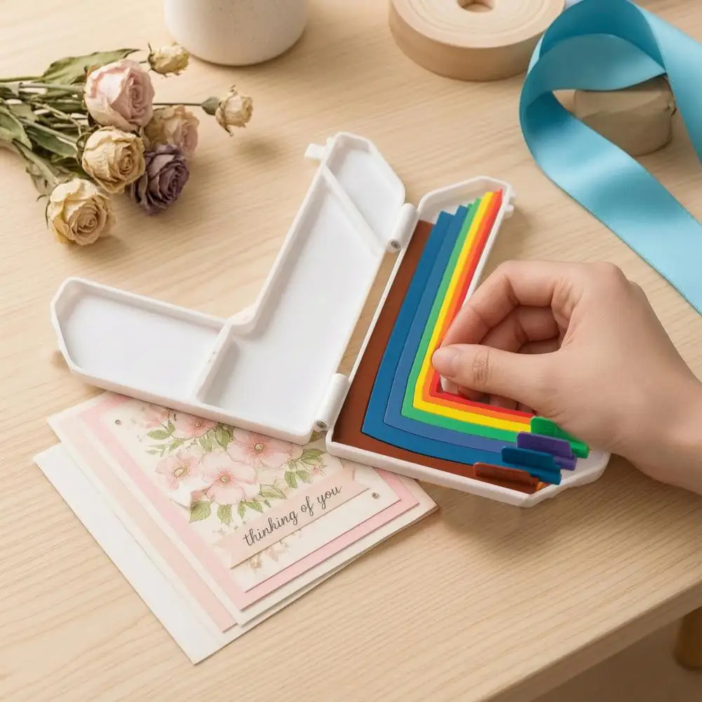 Layering Alignment Guide Alignment Ruler Craft Alignment Tool Set with 7 Color-coded Rulers Precision Layering for Scrapbooking