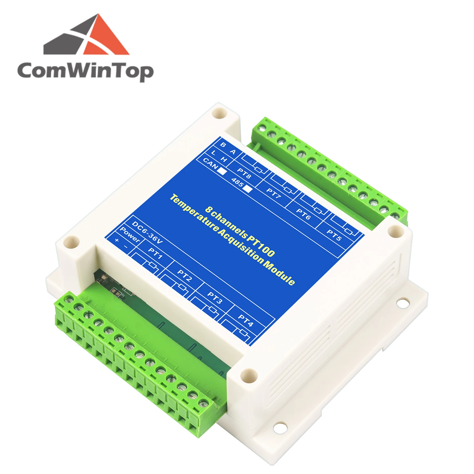 2/4/8/16 channels PT100 K/S/R/B/N/E/J/T type Thermocouple Sensor RS485 Modbus Output Temperature Acquisition Module