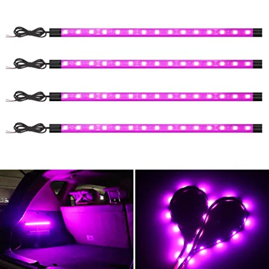 

Led Strip Lights for Cars, 27CM 5050 15SMD Waterproof Car Underglow Lights Motorcycles Golf Cart Boat Decoration Led Interior E