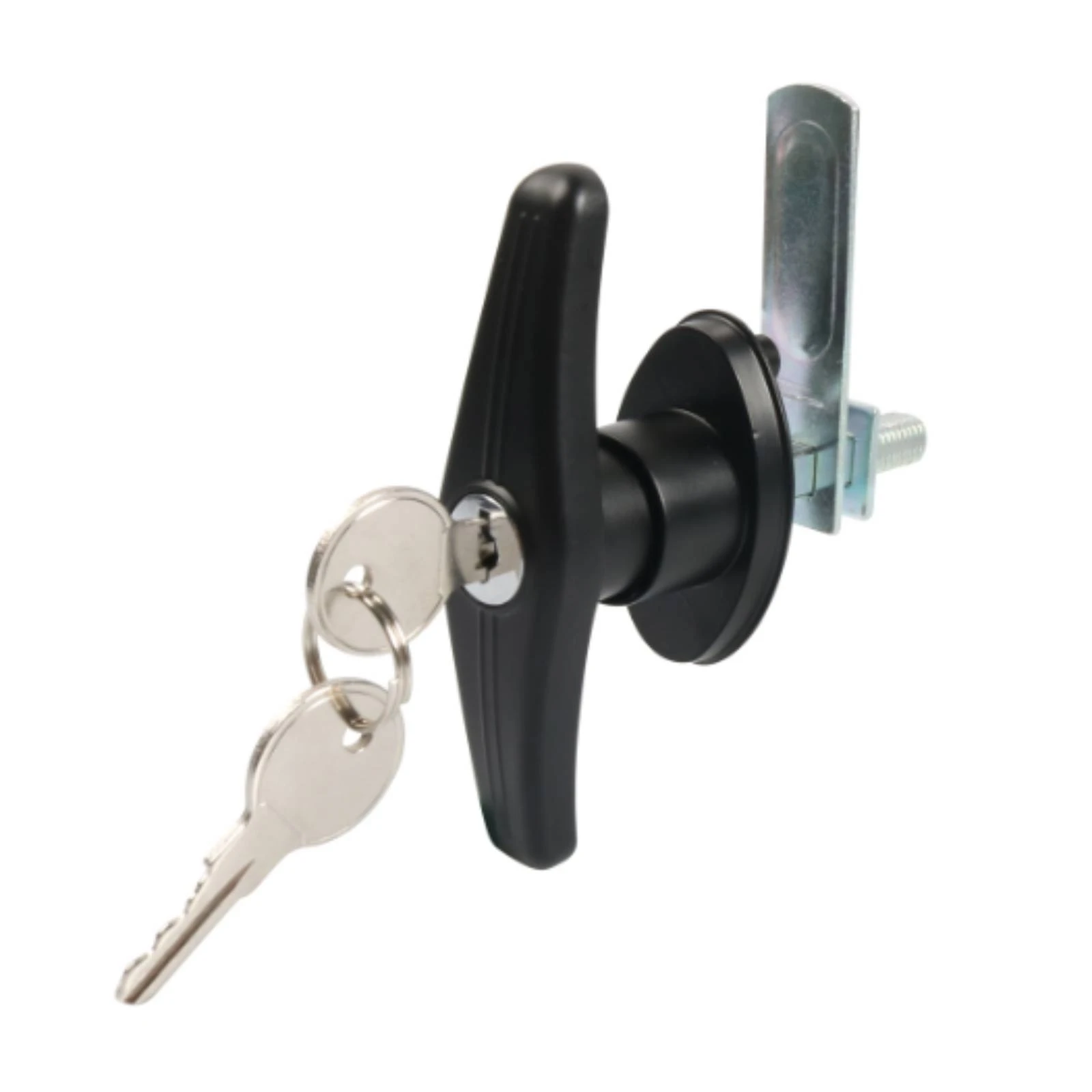 2 Pieces T-Handle Lock with Keys Screw Mount T-Handle Lock Hardware Counterclockwise Clockwise for Compartment, Utility Panels