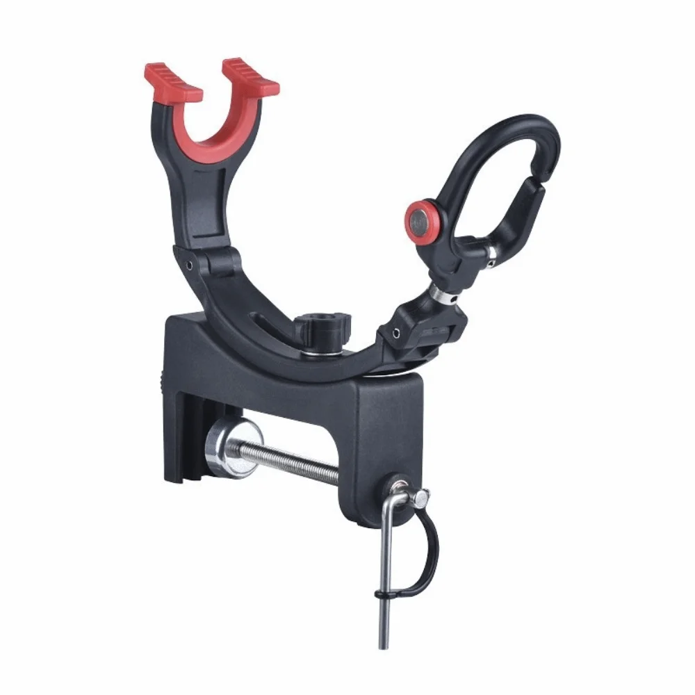 

Red Handle Rotating Fishing Rod Holder Lightweight Durable Design ABS Fishing Rod Holder Stable Base Stable Rod Stand