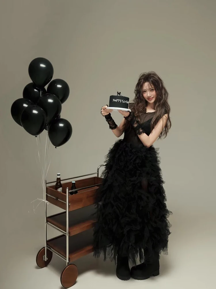 

Black Princess Style Photography Clothes Sweet And Cool Atmosphere Birthday Portrait Personal Photography Costume
