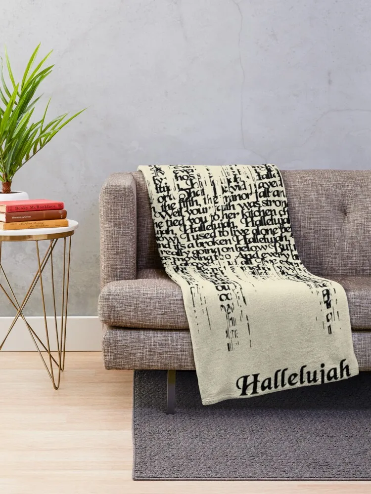 Hallelujah Song Lyric Soundwave (for light backgrounds) Throw Blanket Luxury Throw cosplay anime anime Hair Blankets