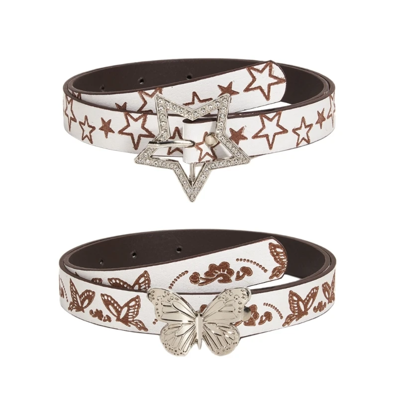 

Embossed Butterfly Waist Belts for Jeans Retro Waist Belt Cowgirl Body Jewelry