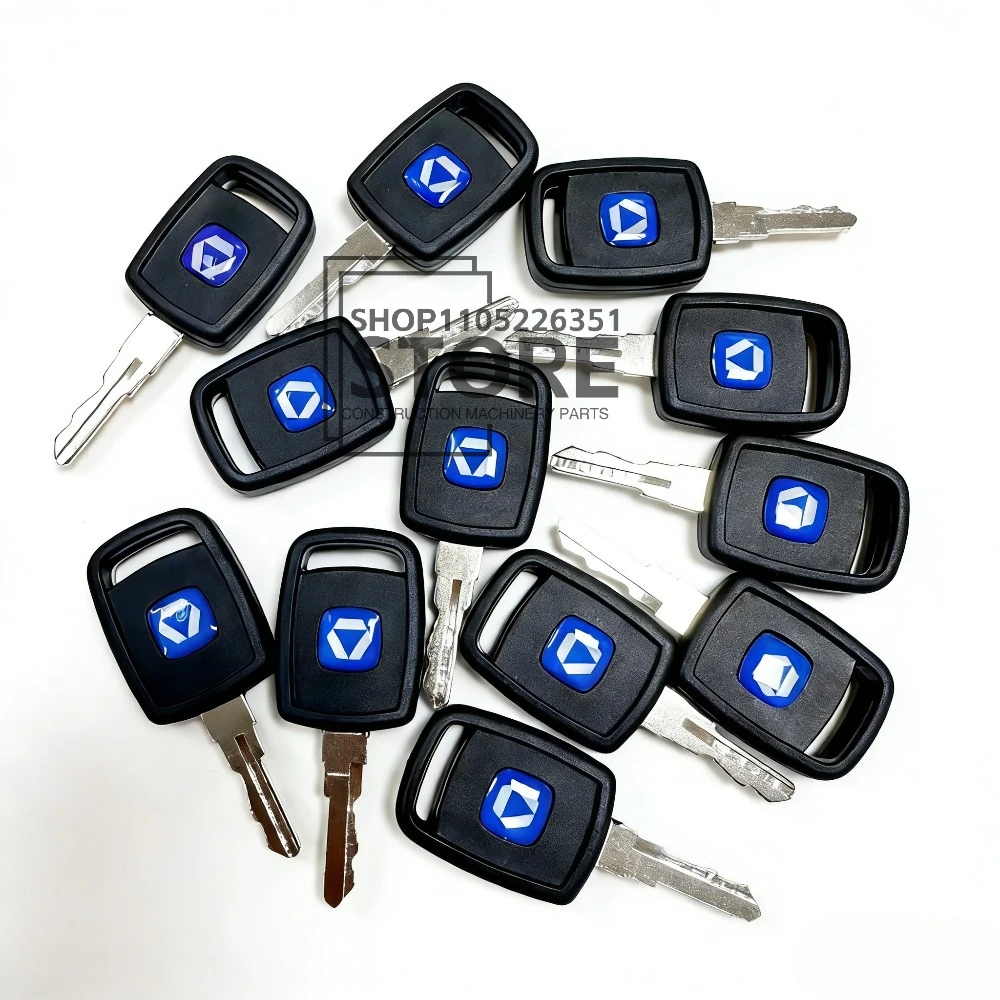 50PCS LW300FV KV500FV550HNKV50GV600 Ignition Key - Fits XCMG/Liugong Loader 30E/40B/50C/50CN/855/856 Forklift Start Key