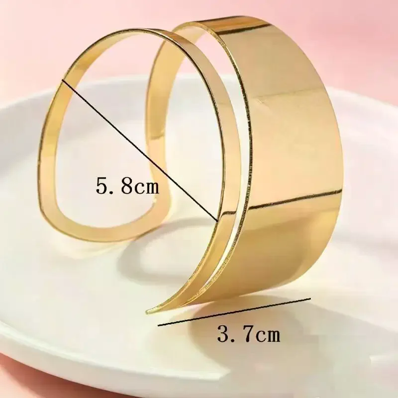 1Pcs Hollow Irregular Bracelet Fashion Trend Hip Hop Street Wide Open Adjustable Bracelet Ladies Jewelry Gift Party Matching