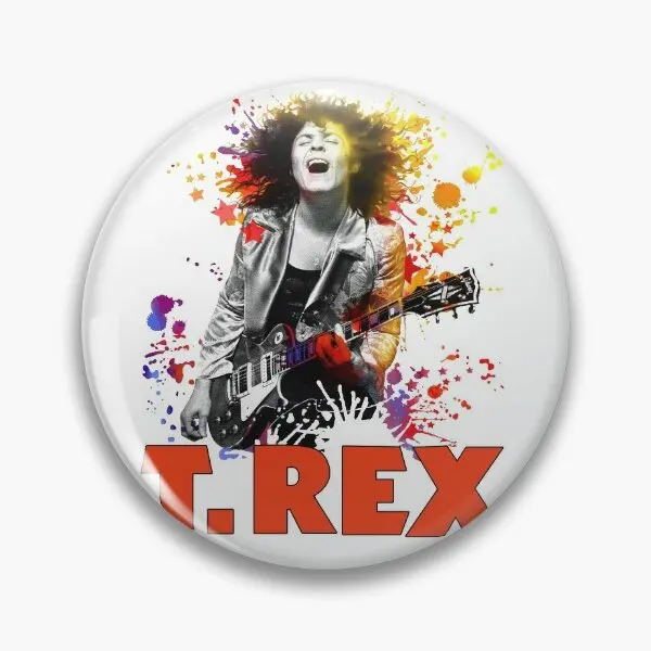 T Rex Rock Band Marc Bolan Retro Cool T  Soft Button Pin Gift Fashion Metal Collar Creative Women Cartoon Lapel Pin Funny