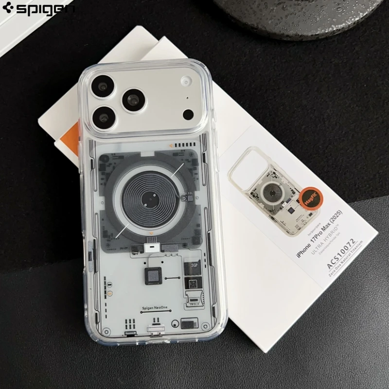 Funda Magnética Spigen para iPhone 17 Air, 16 Pro Max, 15, 14 Plus, 13 Ultra, Compatible con Carga Inalámbrica MagSafe