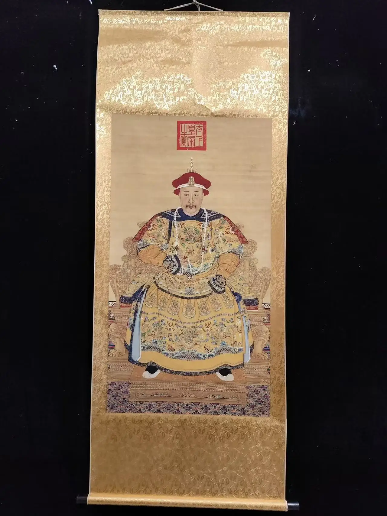 

Antique calligraphy and painting Chinese painting Text & painting painting,Jiaqing of emperors of the Qing Dynasty