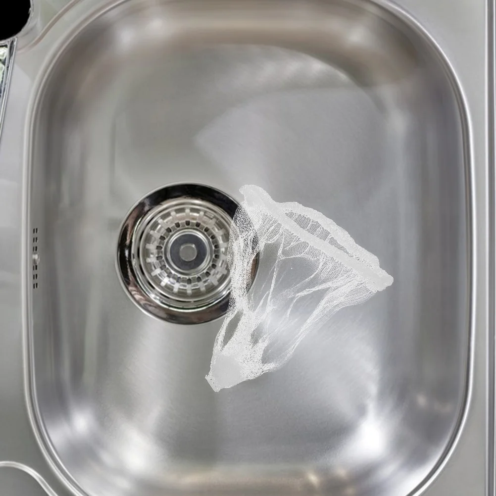 

200Pcs Disposable Sink Strainer Mesh Bags Elastic Kitchen Filter Net Anti-Clogging Drain Food Waste Catcher Kitchen Sink Saver