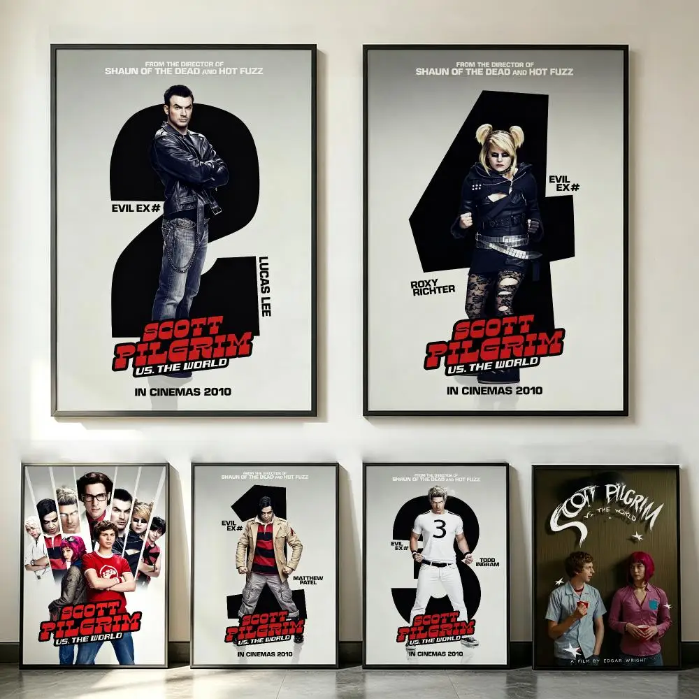 movie Scott Pilgrim vs. the World Poster HD Trendy SelfAdhesive Wall Art Print For Living Room Bedroom Dorm Office Home Gift