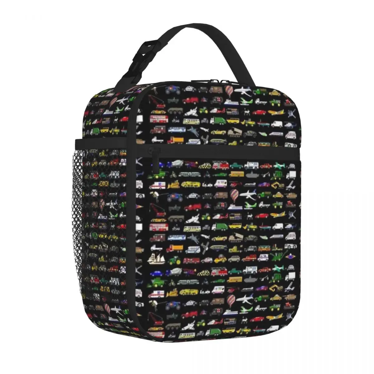 Bestselling 100 Vehicles - The Kids Picture Show Double Layer Lunch Tote Outdoor Barbecue Durable Lunch Bag