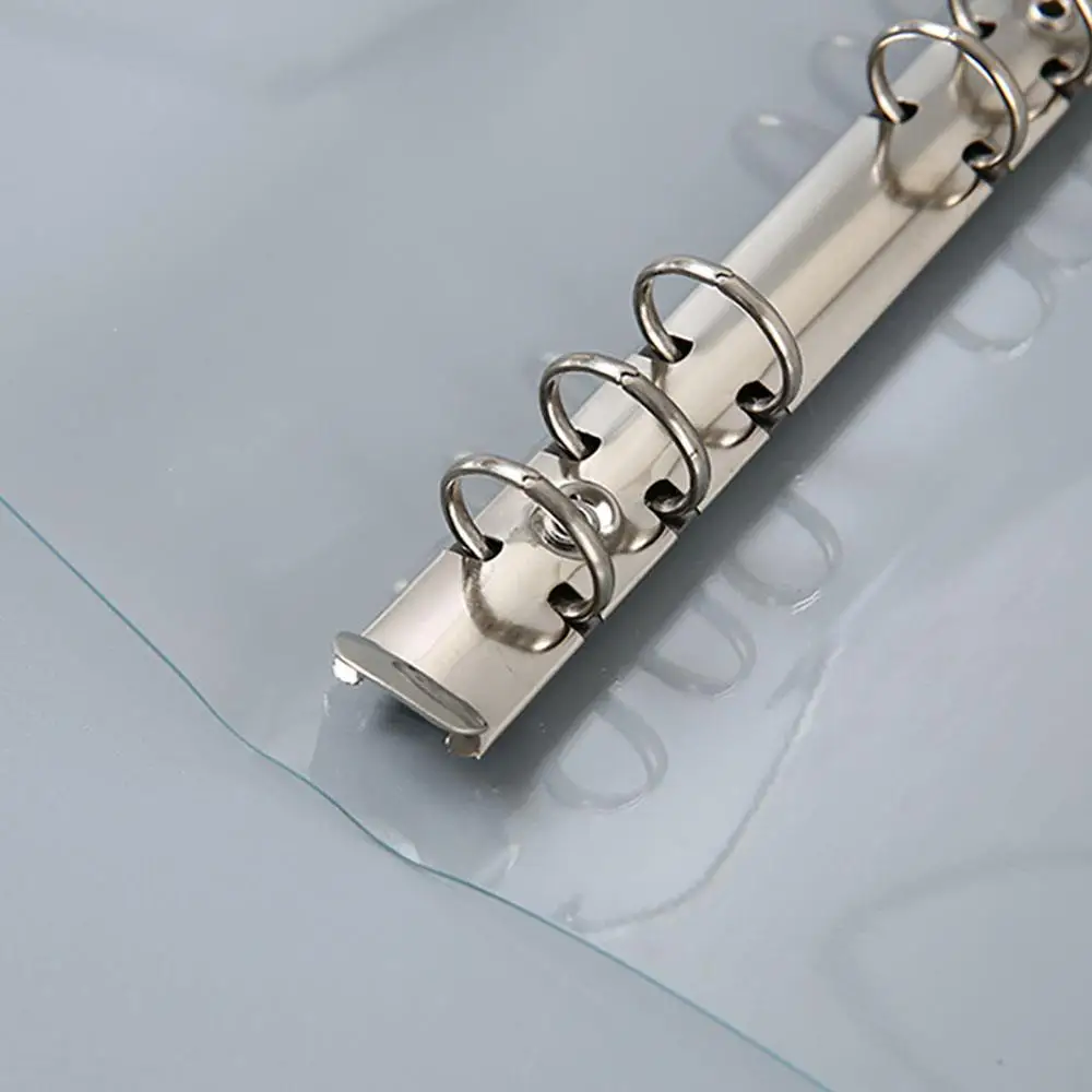 Transparent PVC Loose-Leaf Notebook Cover Folder Folder Notebook Binder File Storage Student Diary Planner Loose-Leaf Clip