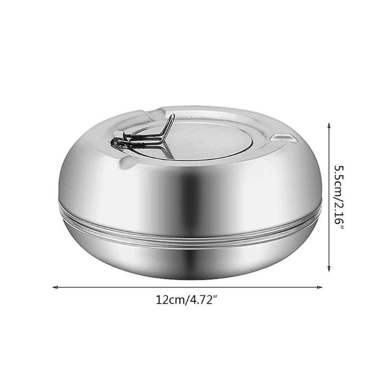 Ashtray Stainless Steel Simple Modern Outdoor Cigarettes Tray for Patio Tabletop Office Home Bedroom Decoration Gifts