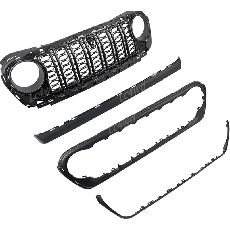 LC4WD 4X4 اكسسوارات 20th الذكرى نمط الجبهة شبكة مصبغة سباق الشوايات ل 2018-2025 جيب رانجلر JL / المصارع JT #3