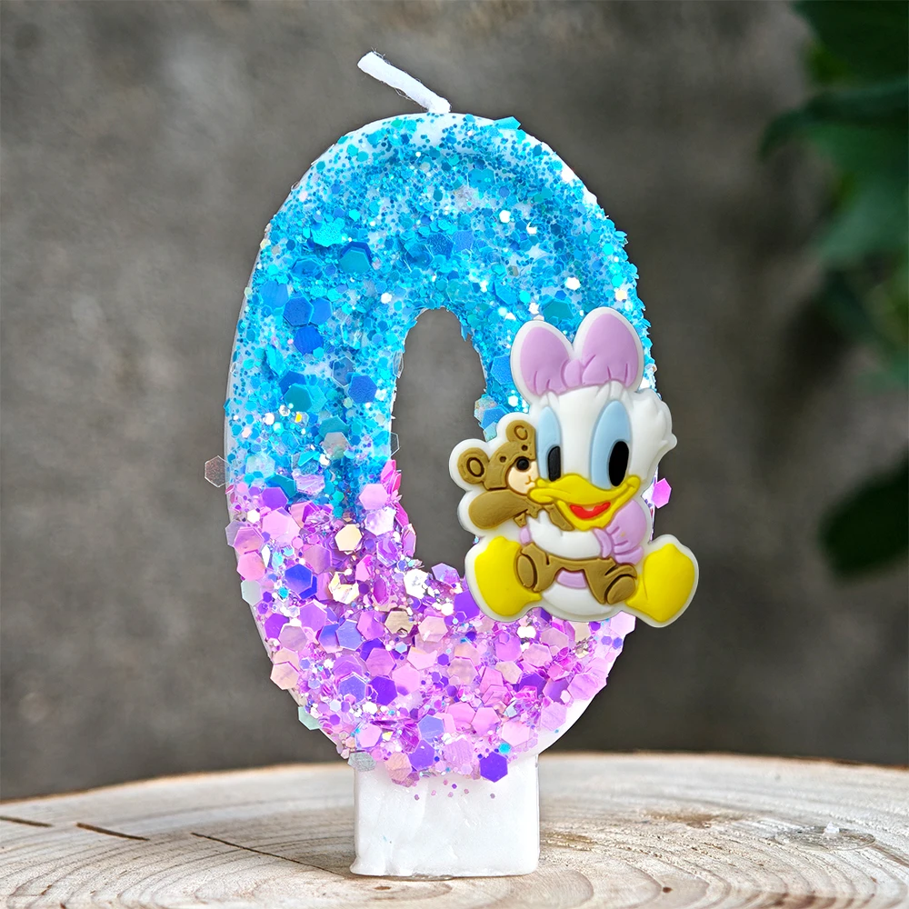 Schattige Donald Duck kaars nummer 0-9 voetbalkaars Donald Duck taartdecoratie jongens verjaardagsfeestje voor kinderen babyshower decoraties