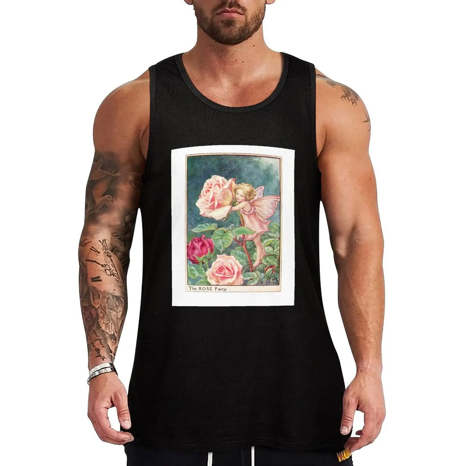 

Incredible Rose Fairy Tank Top sleeveless tshirts for men Man sleeveless shirt Fitness men clothing