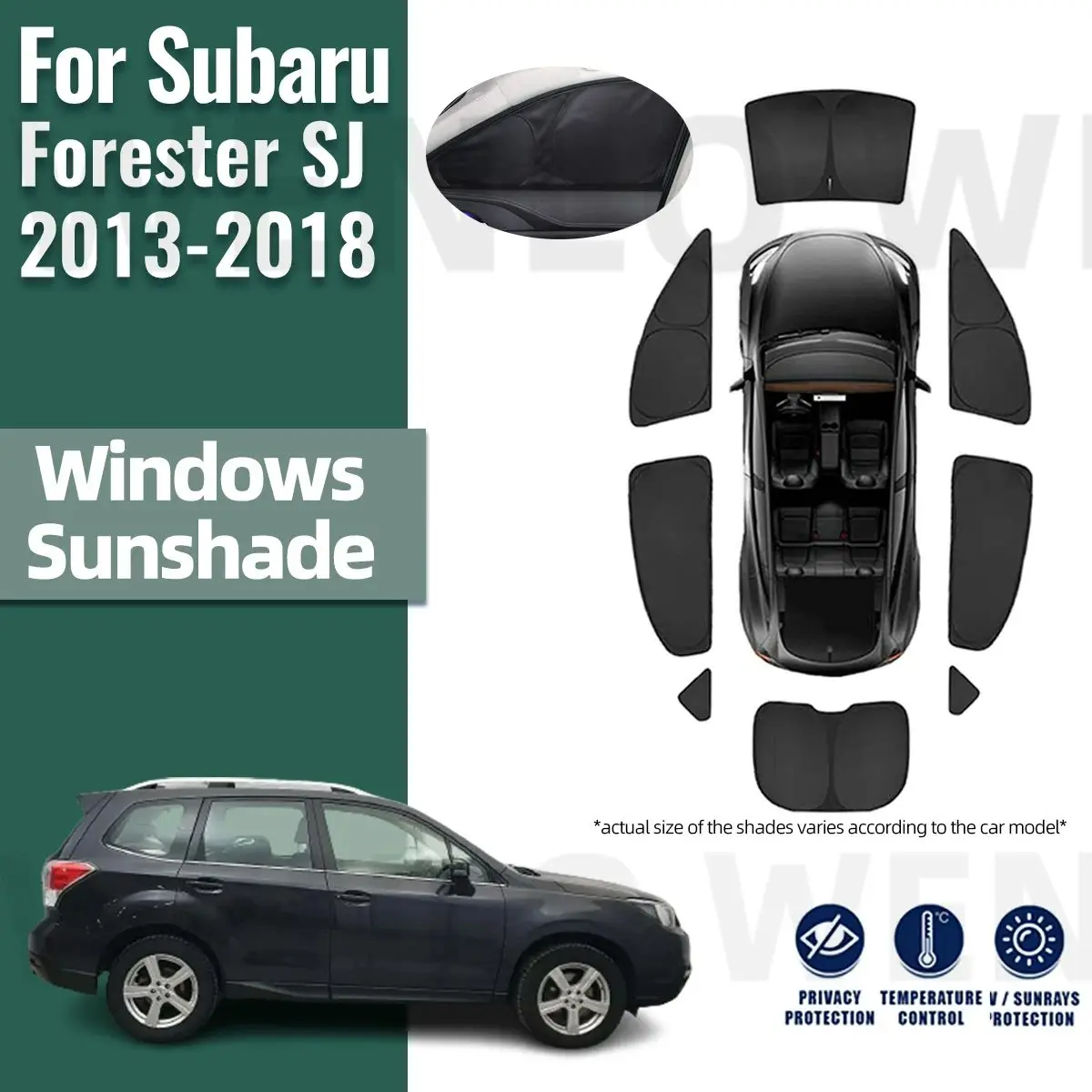 

For Subaru Forester Forester SJ 2013-2018 Full Cover Car Sunshade Visor Front Rear Windshield Curtain Side Window Sun Shade