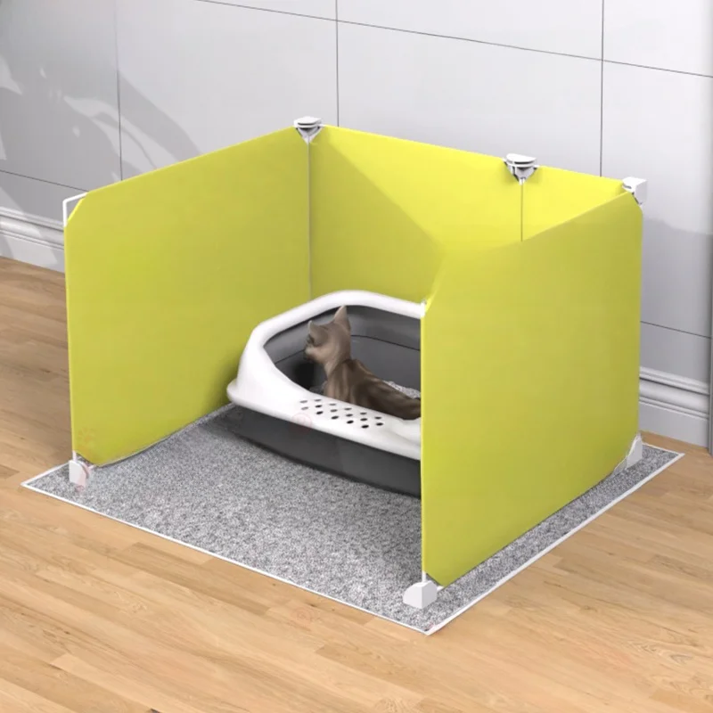 

Барьер для туалета для животных, защита от брызг для лотка, высокий бортик, пластина для сбора собачьей мочи, уловитель песка, товары для животных для кошек A