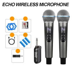 Metal ECHO wireless microphone for live streaming karaoke, universal microphone for charging