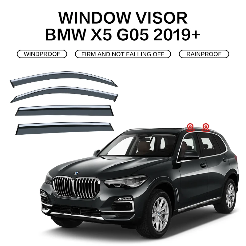 

Window Visor For BMW X5 E53 E70 F15 G05 1999-2019+ Auto Door Visor Weather shields Window Protectors