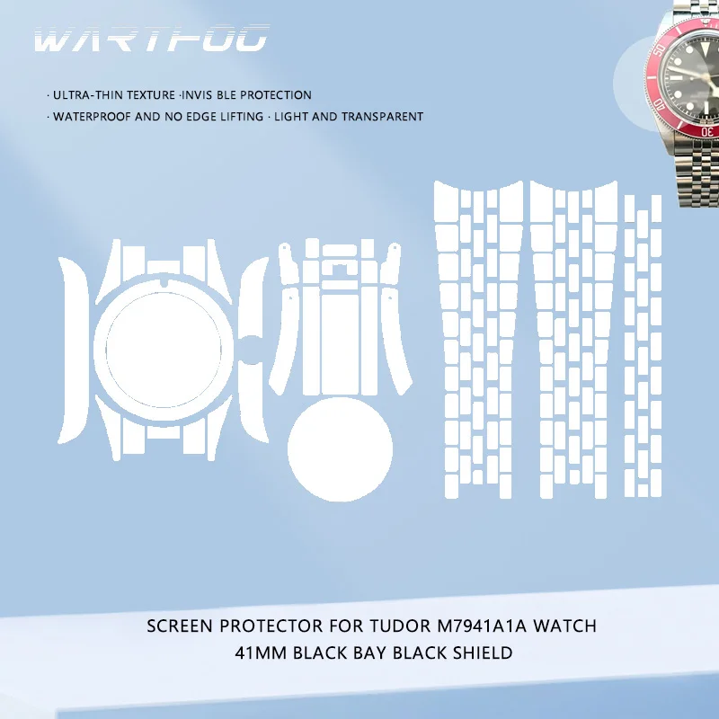 Screen Protector For Tudor M7941a1a0nu-0003 Watch 41mm Black Bay Black Shield Five‑Bead Bracelet Full Set Protective Film