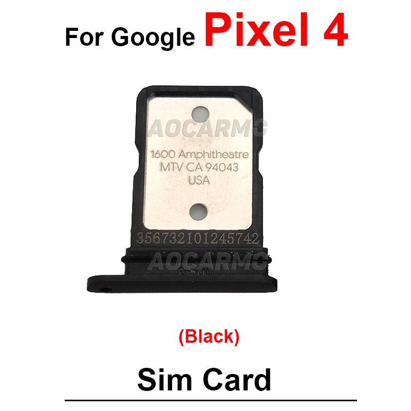 For Google Pixel 4 4A 4G 3 3A XL 3XL 4XL SIM Card Socket Slot Sim Tray Holder Repair Replacement Parts